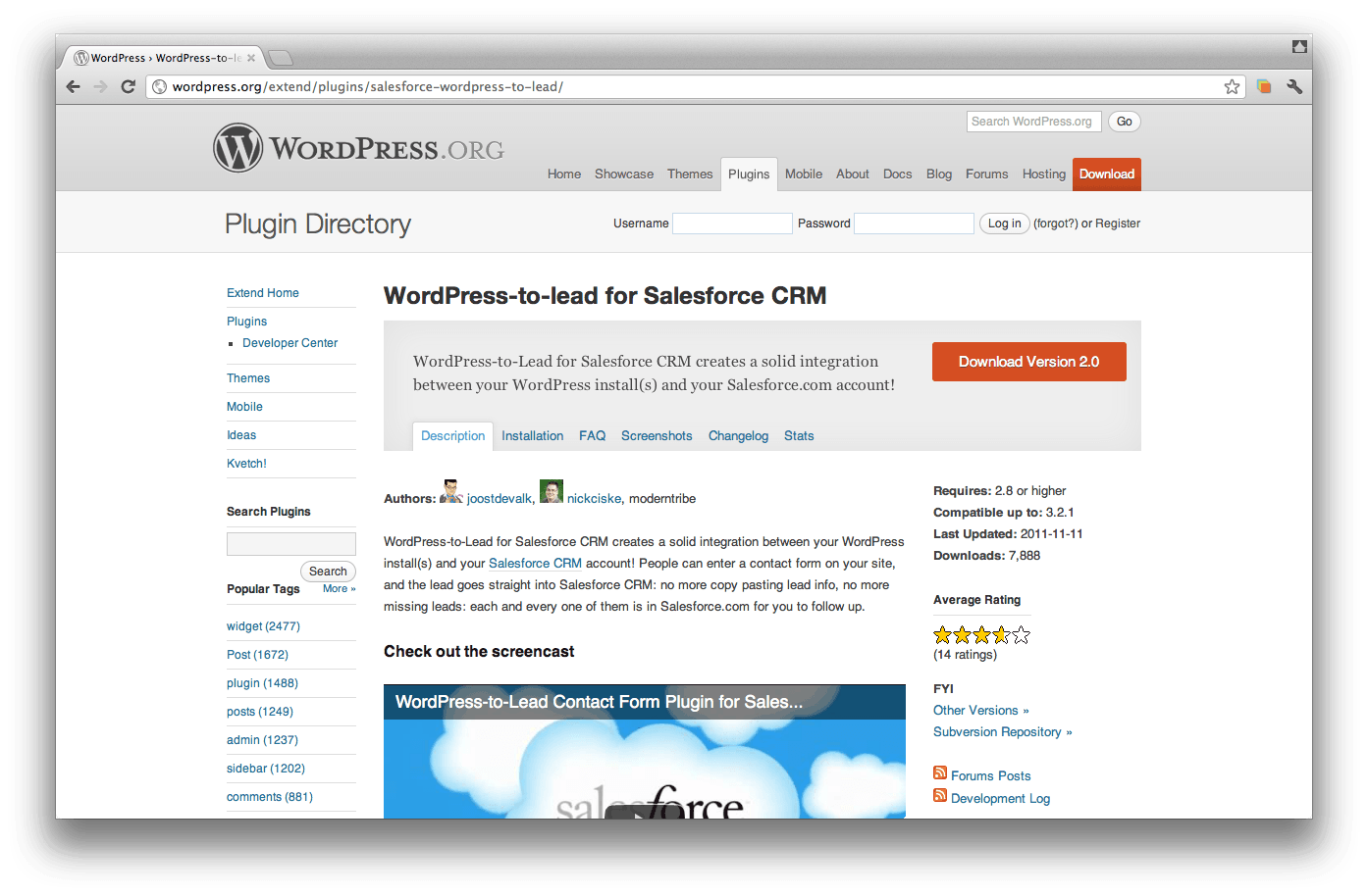 WordPress-to-lead for Salesforce CRM