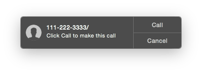 MacOS Phone Call Dialog