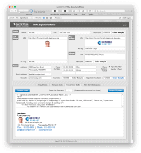HTML Email Signatures and Free FileMaker Tool to Create Them