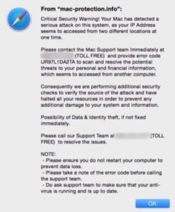 Fake Security Alerts on MacOS