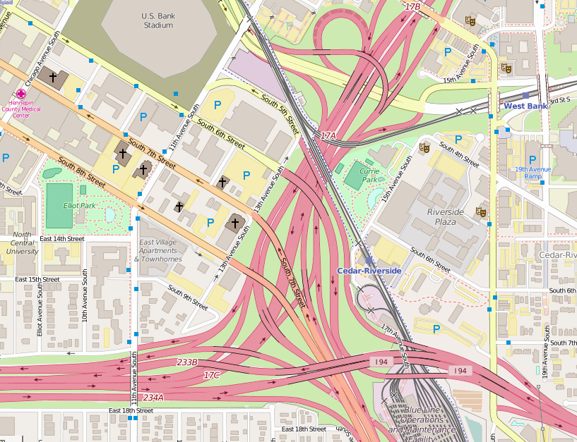A tangle of highways