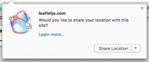 The HTML5 Geolocation Dialog