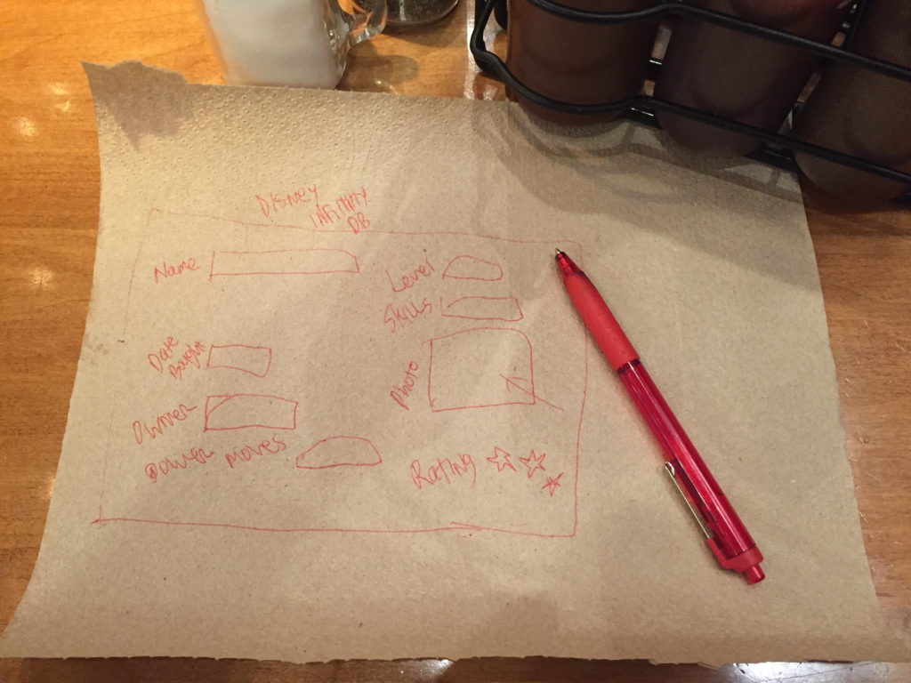 Napkin Database Planning