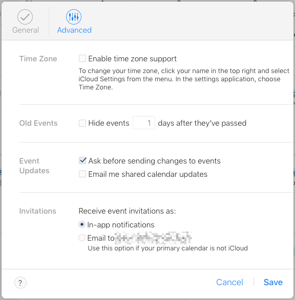 iCloud Calendar Advanced Prefs
