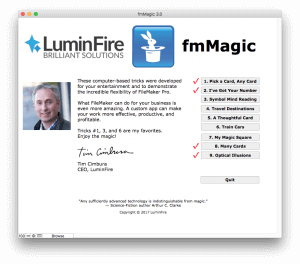 A Custom FileMaker App that Performs Magic Tricks - LuminFire