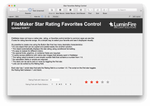 FileMaker Star Rating and Favorite Control