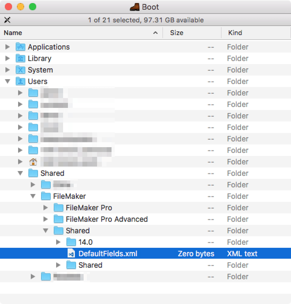 how much hard drive space needed for filemaker pro 15