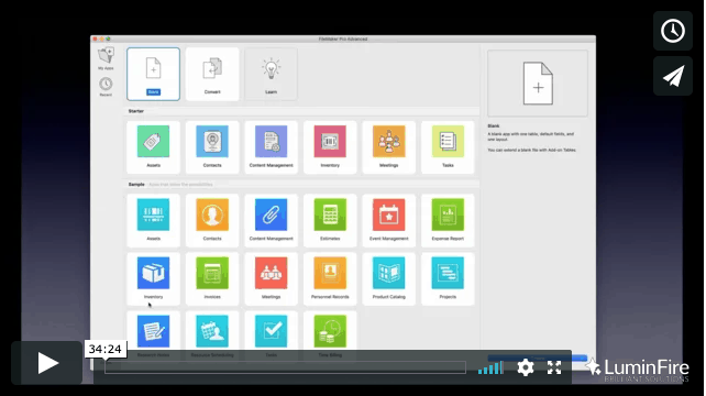 FileMaker Templates and Starter Solutions - Claris Exchange - LuminFire