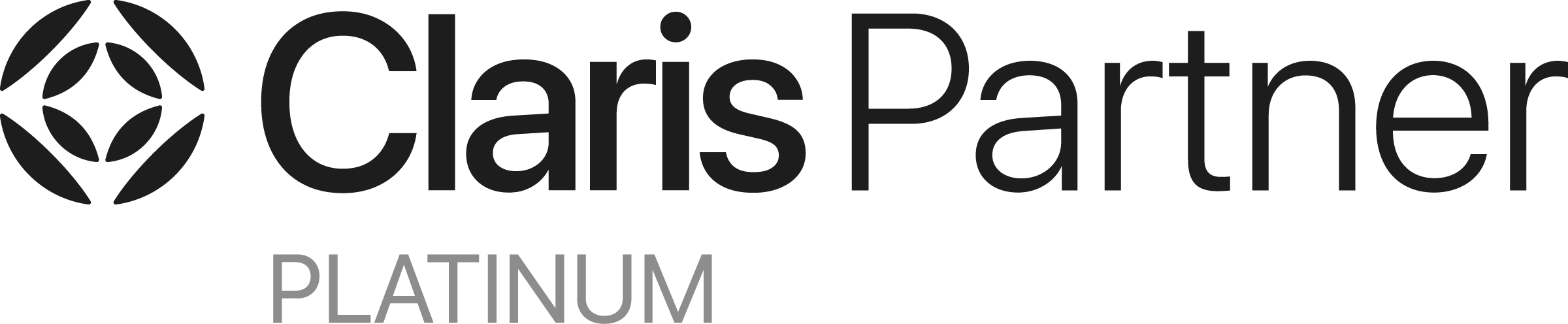 2026 claris partner platinum logo rgb blk