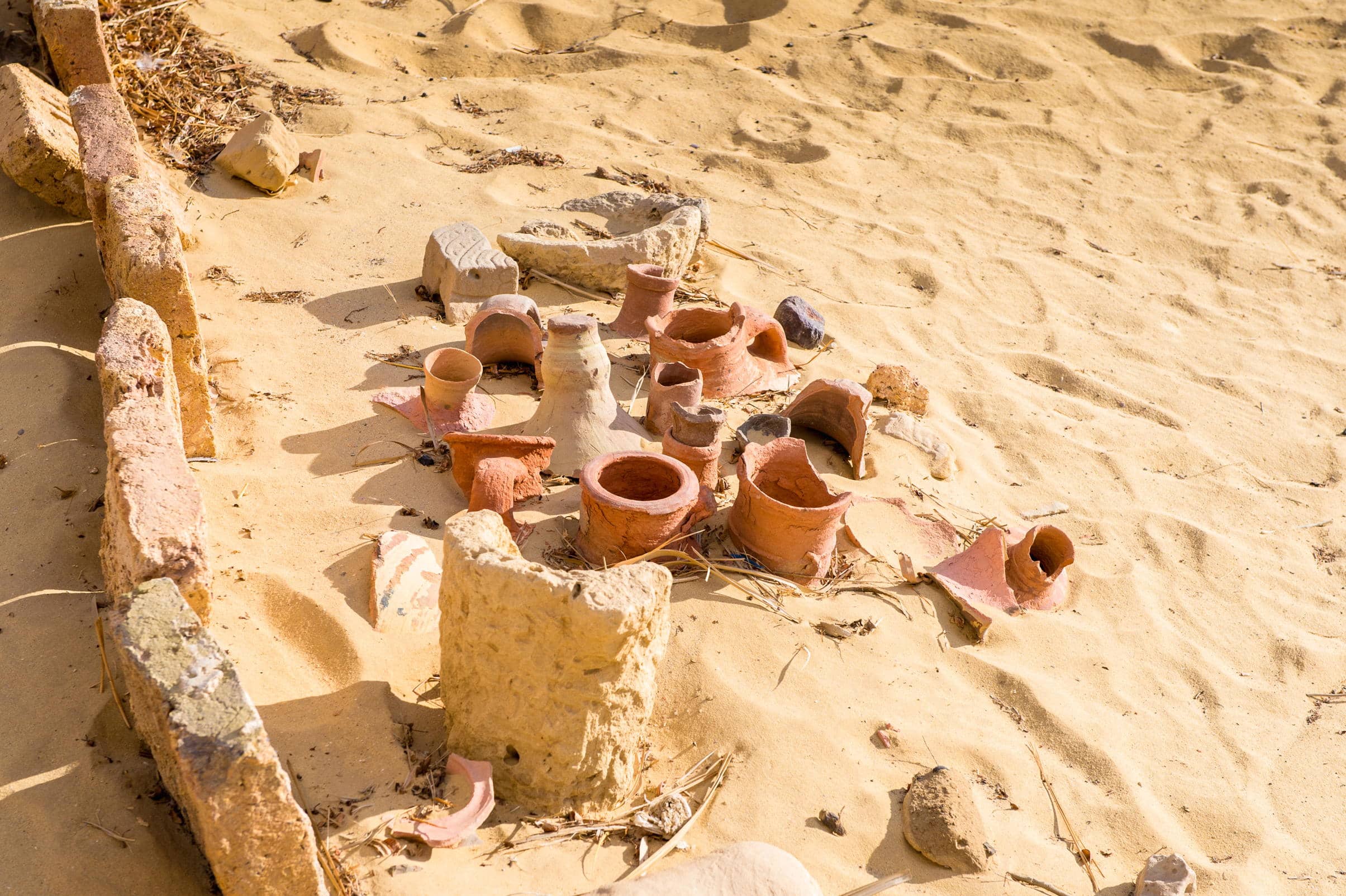 archeological dig pots desert