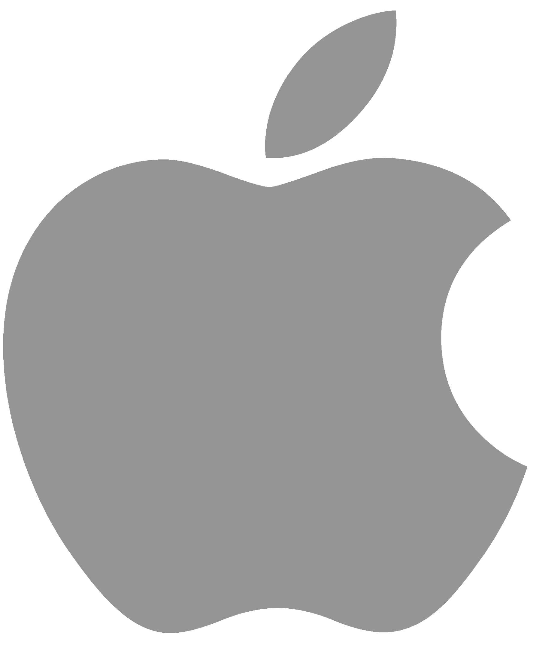 apple logo grey