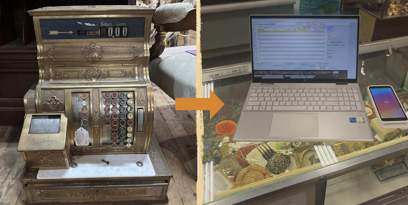 midtown antique cash register to modern 2