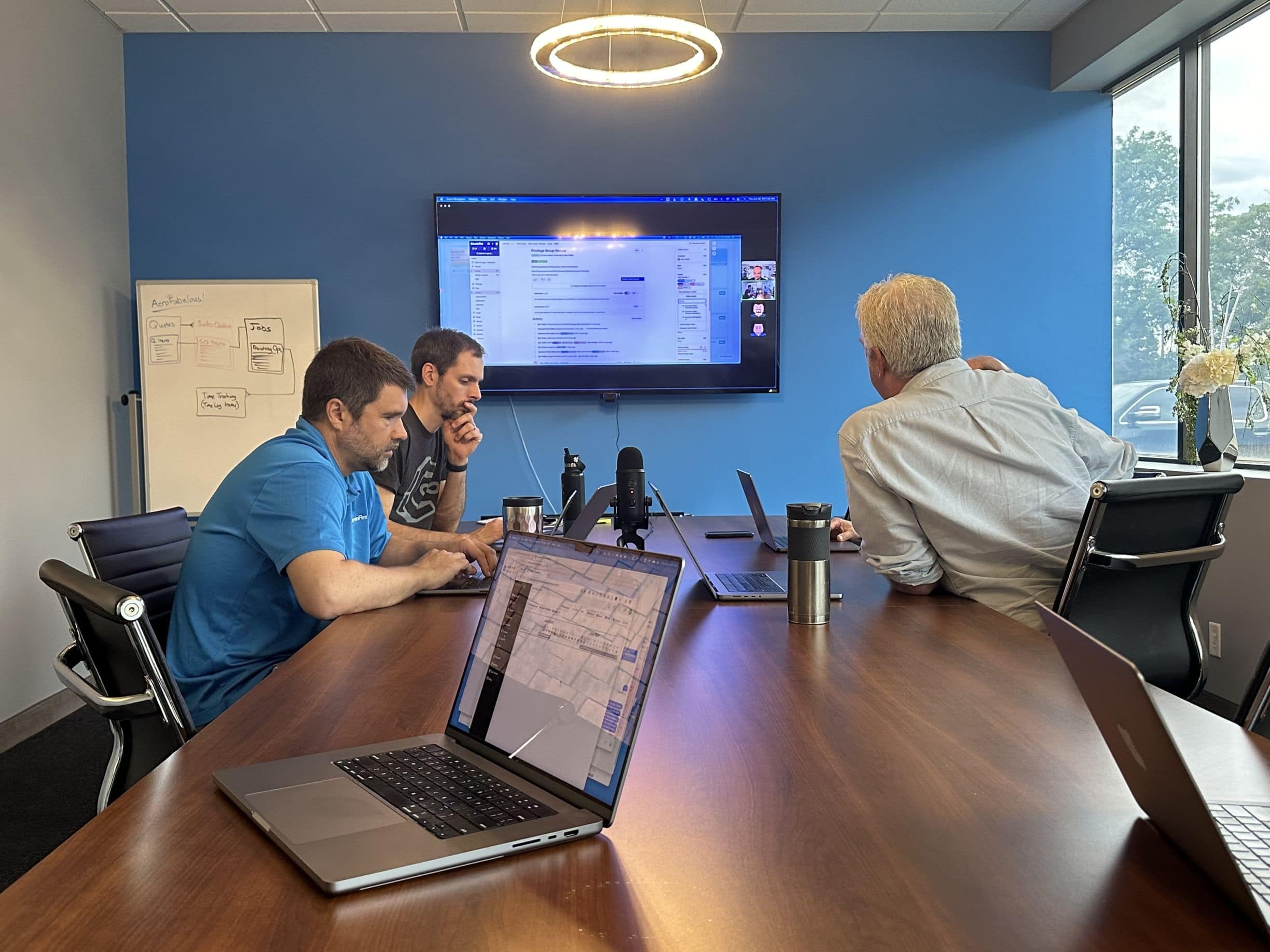 luminfire office workers conference room