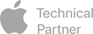apple partner network logo grey